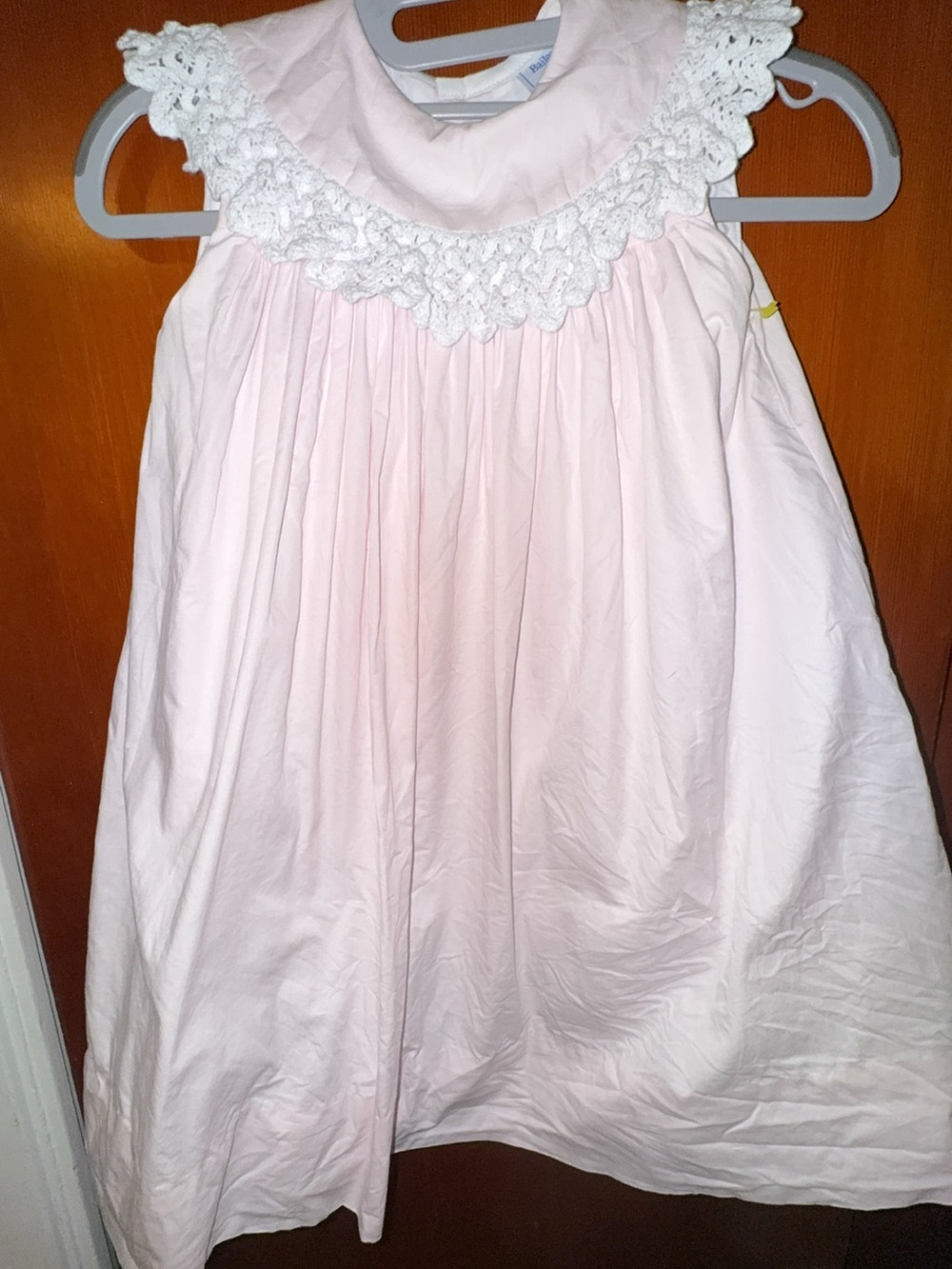Toddler Pink Crochet-Trim Formal Dress